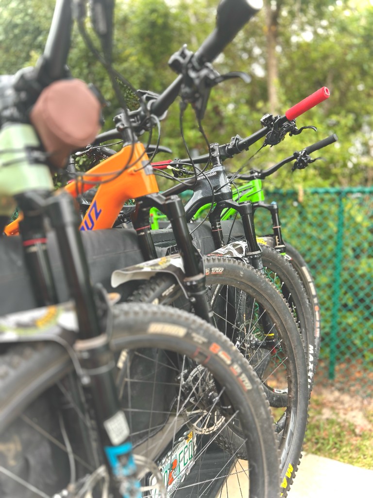 Bikes loaded for a group ride